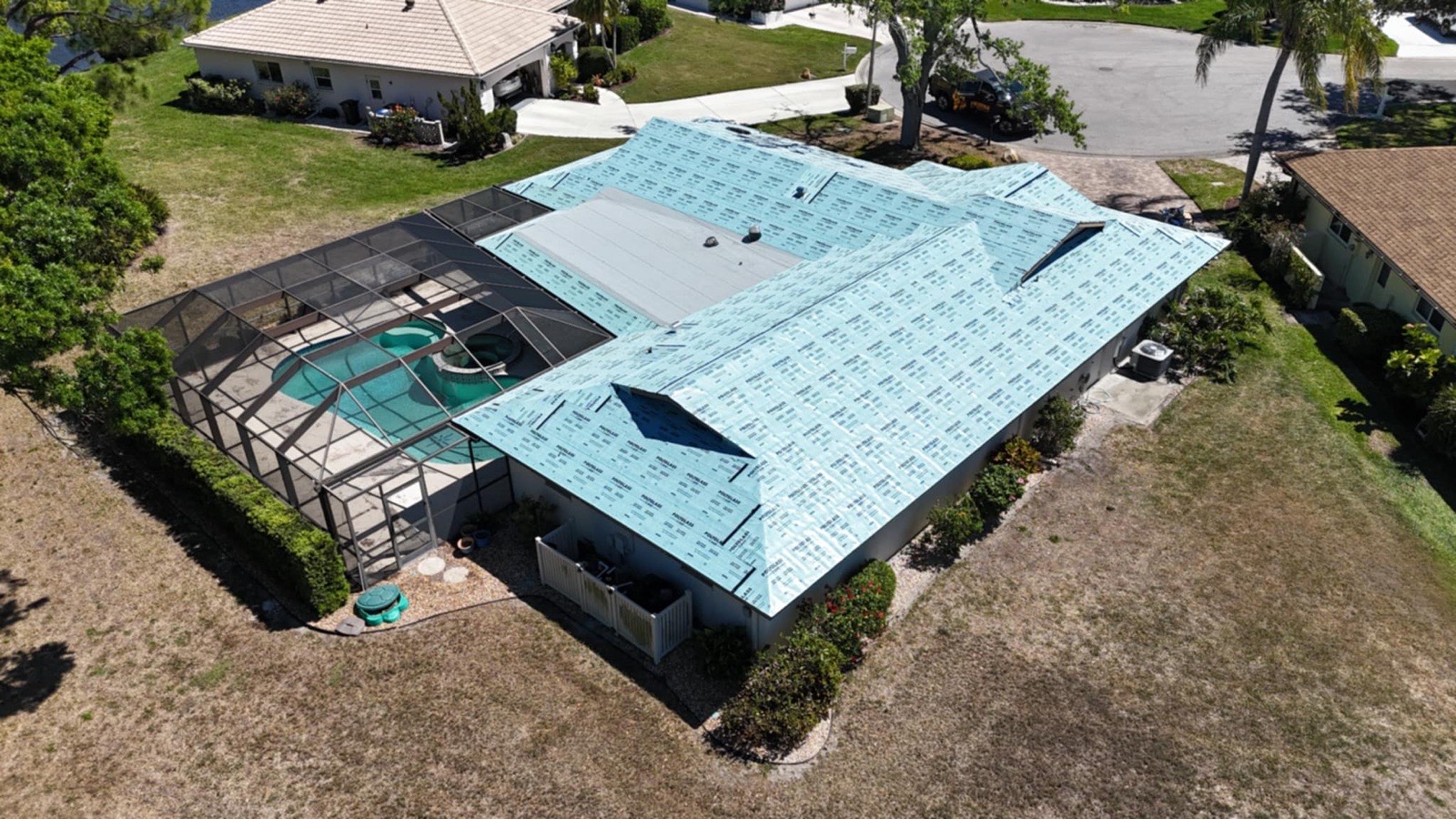 Before — old, worn roof condition