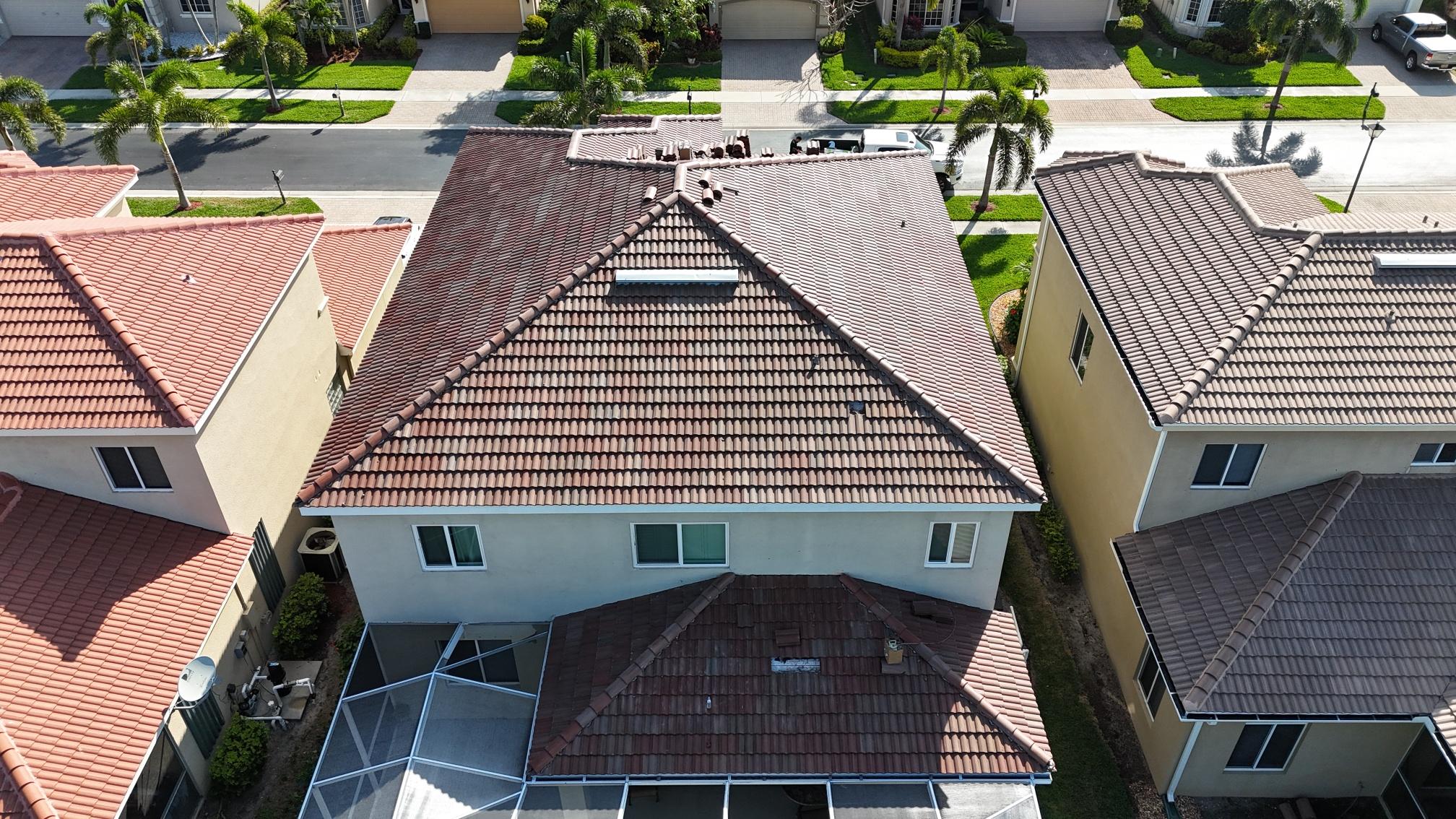 Completed tile roof project in Southwest Florida